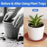 16x Terracotta Plantenonderzetters - 4 Maten - Waterdicht