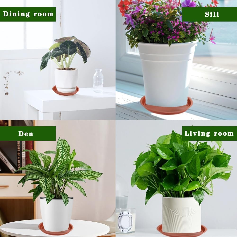 16x Terracotta Plantenonderzetters - 4 Maten - Waterdicht