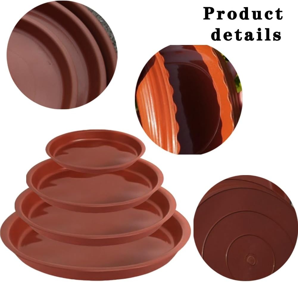 16x Terracotta Plantenonderzetters - 4 Maten - Waterdicht