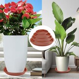 16x Terracotta Plantenonderzetters - 4 Maten - Waterdicht