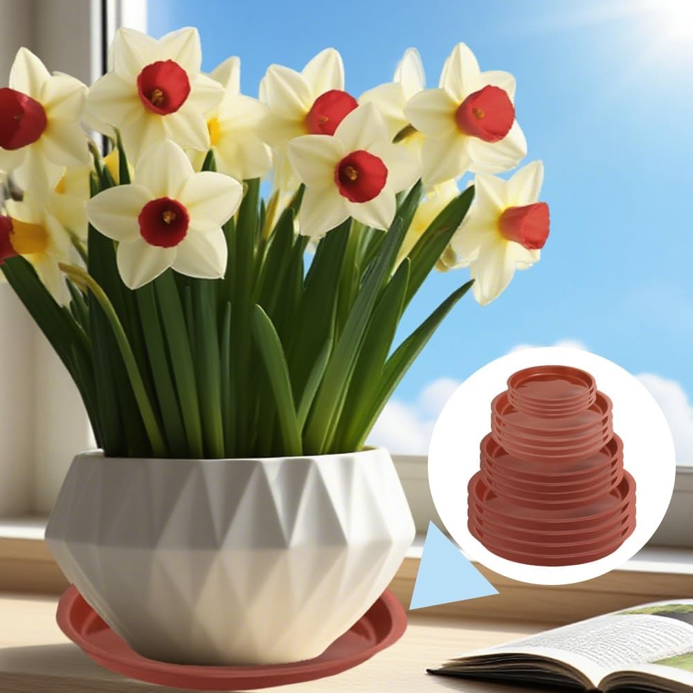 16x Terracotta Plantenonderzetters - 4 Maten - Waterdicht