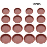 16x Terracotta Plantenonderzetters - 4 Maten - Waterdicht