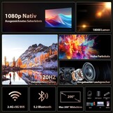 Mini Draagbare Beamer - 1080p Full HD, WiFi/Bluetooth, 29% Korting