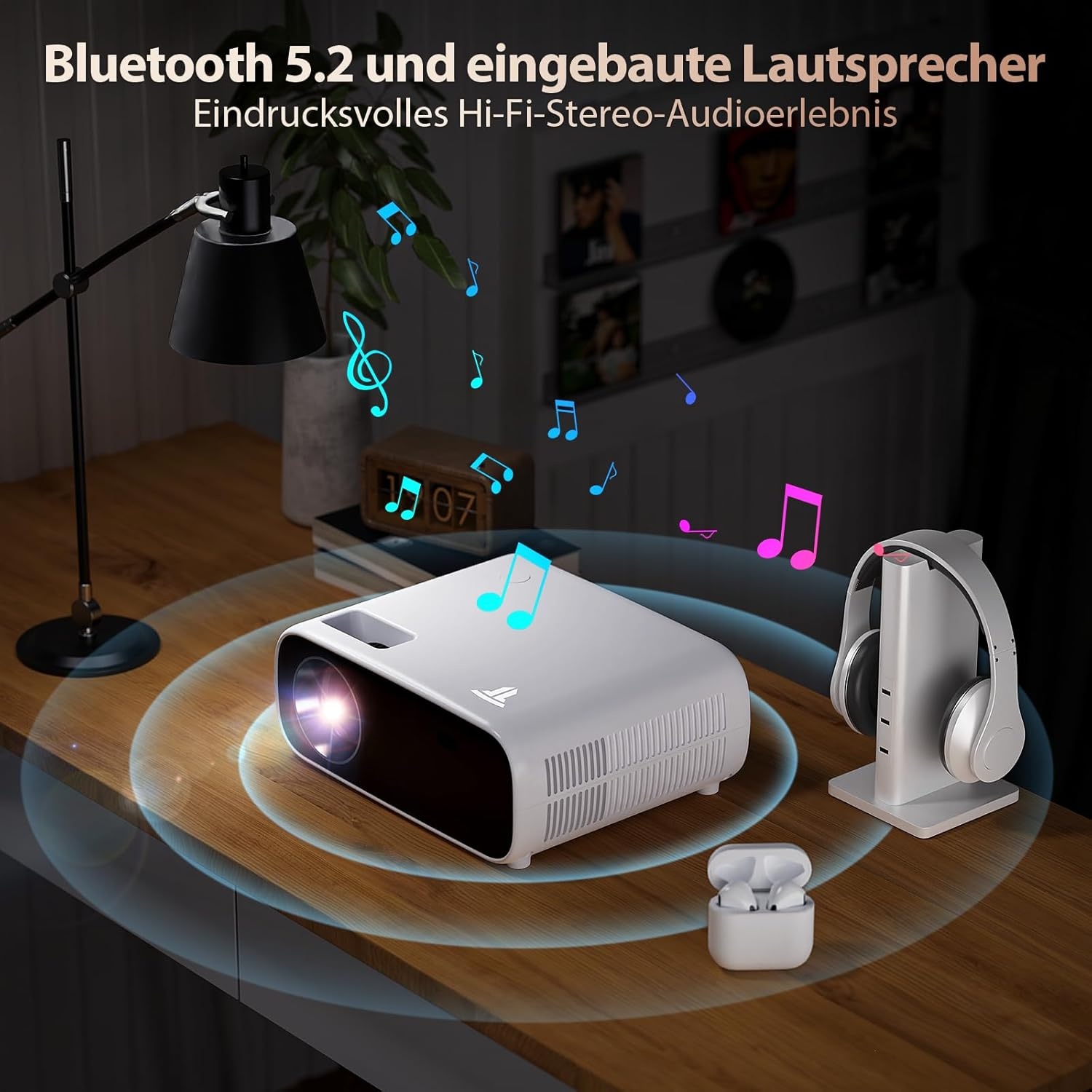 Mini Draagbare Beamer - 1080p Full HD, WiFi/Bluetooth, 29% Korting