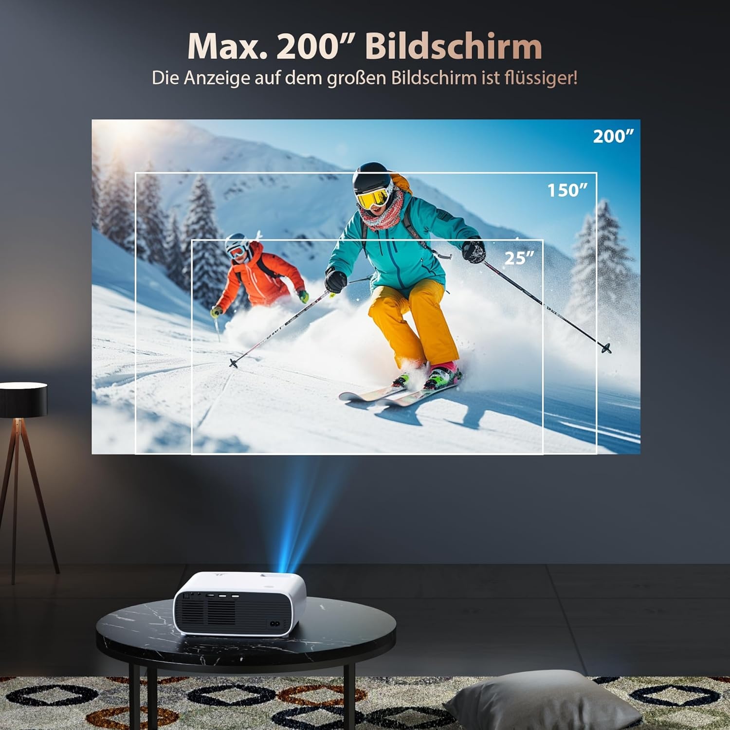 Mini Draagbare Beamer - 1080p Full HD, WiFi/Bluetooth, 29% Korting