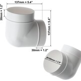 Buisboog 90° Ø 100mm - PVC Ventilatiesysteem (25% Korting)