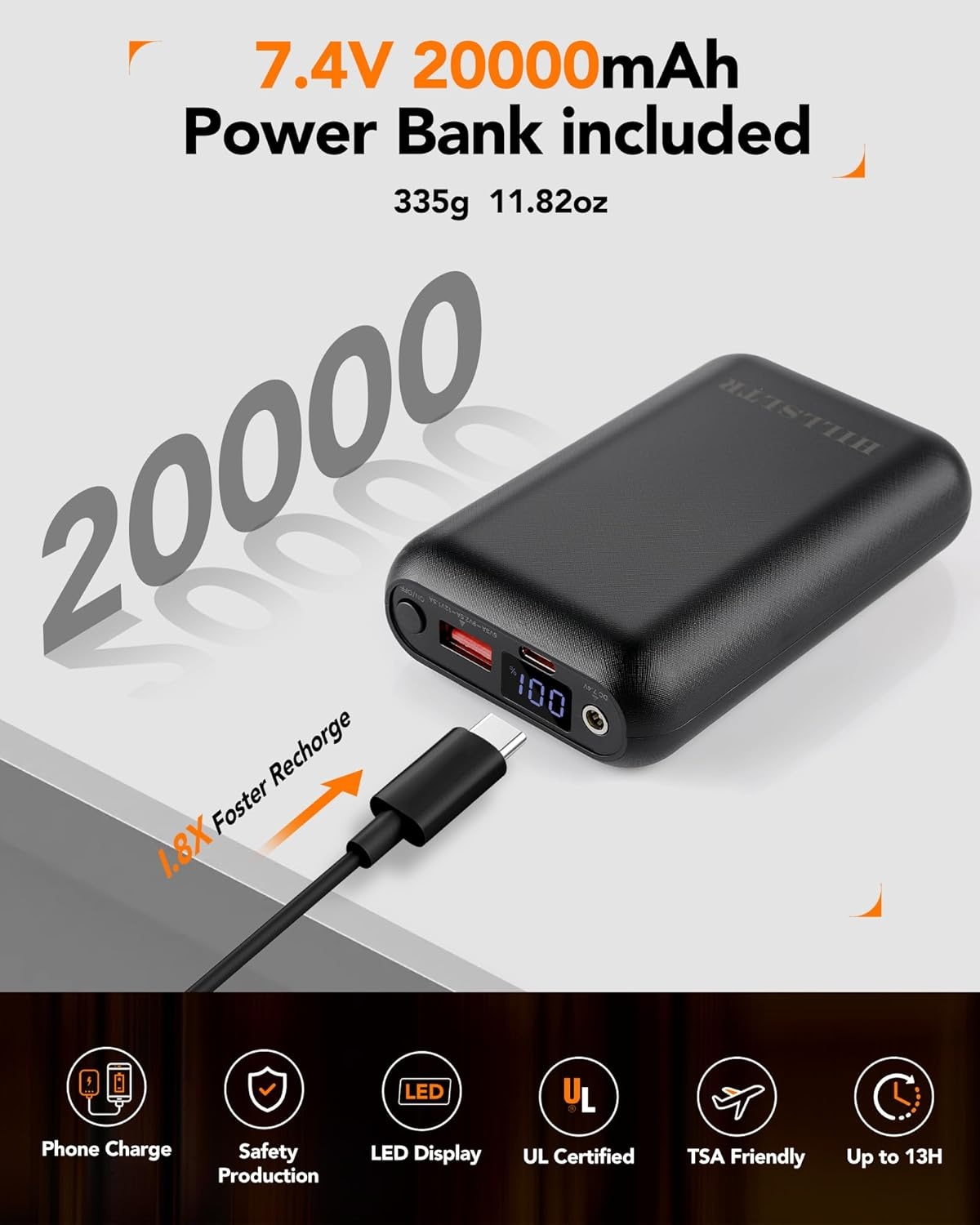 Elektrisch Heren Warmtevest - 20.000 mAh, 8 Zones, 3 Warmtestanden - 29% Korting!