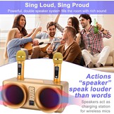 Draagbare Karaokemachine met 2 Microfoons & 360° Geluid - 34% Korting
