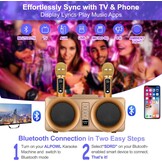 Draagbare Karaokemachine met 2 Microfoons & 360° Geluid - 34% Korting