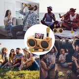 Draagbare Karaokemachine met 2 Microfoons & 360° Geluid - 34% Korting