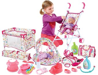 Rollenspel Speelset Babypoppen 5-in-1 Deluxe - 34% Korting!