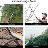 FLORA GUARD Telescopische takkenschaar voor verse takken en takken, 1,4 - 3,05 m, boomzaag met SK5 3D-tanden, werken op verre plaatsen, fruitplukkenschaar voor tuin en buiten