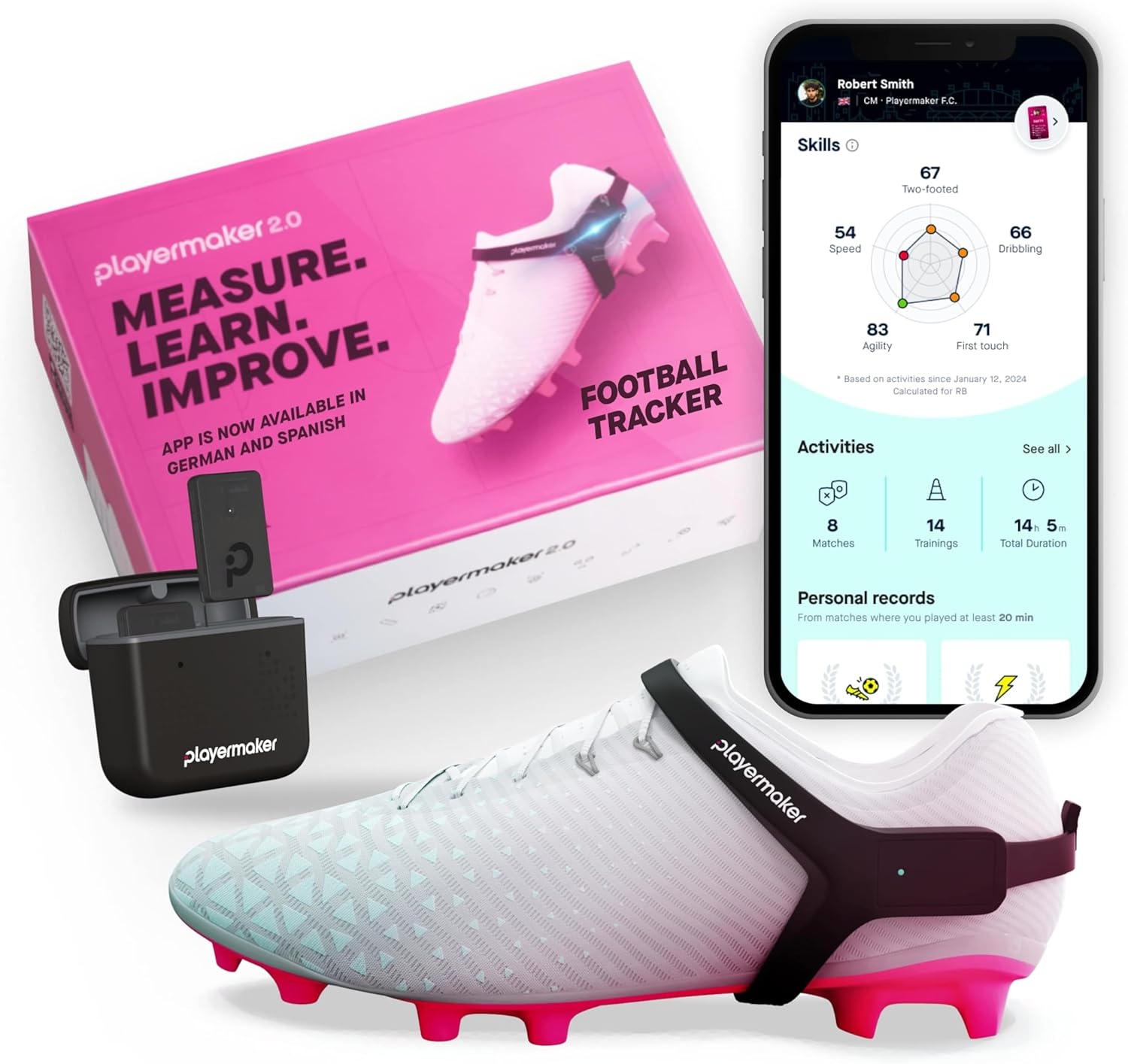 Slimme Voetbal Tracker: 25+ Statistieken & App