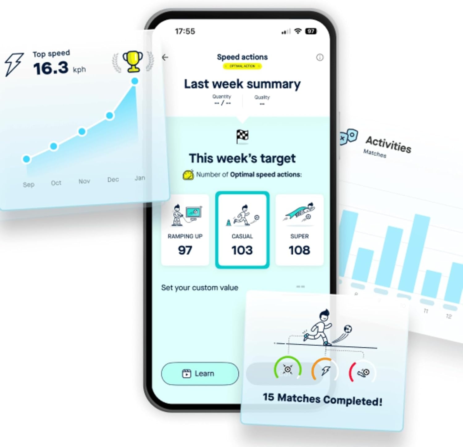 Slimme Voetbal Tracker: 25+ Statistieken & App