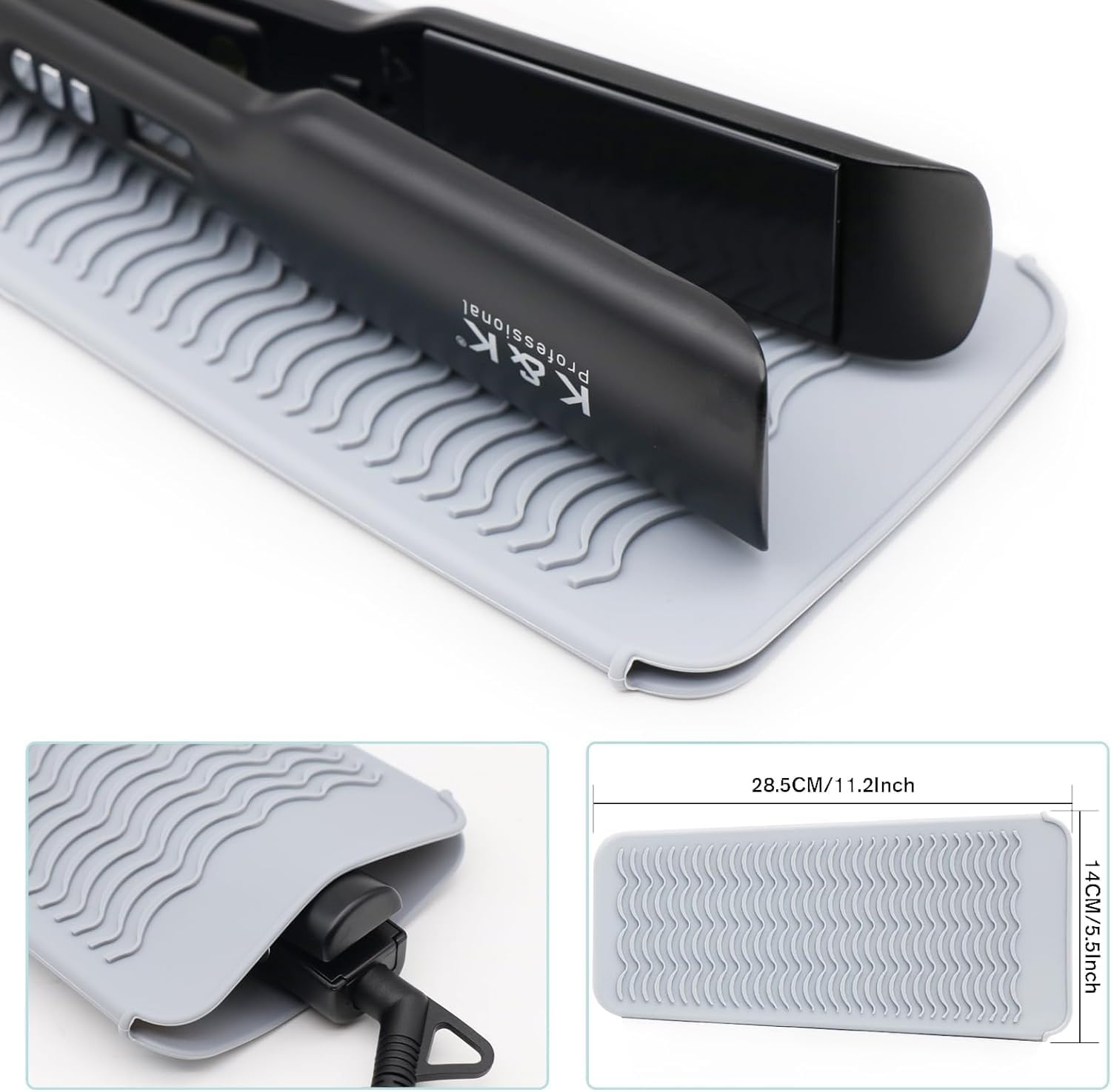 K&K Haargel glisse met Keramische Titan Ion technologie, 45 mm, 50-230℃