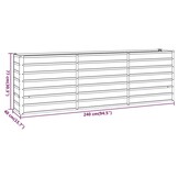 Verhoogde Cortenstaal Plantenbak 240x40x77 cm - 34% Korting