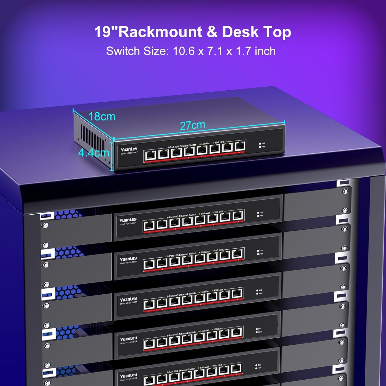 8-Poorts 10G Ethernet Switch - Snel & Betrouwbaar
