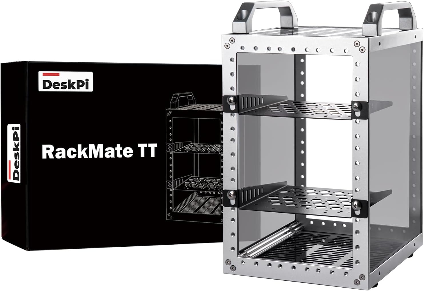 GeeekPi DeskPi RackMate TT Mini Serverkast voor Mini PC, Netwerk, Servers, Audio- en Videoapparatuur