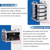 GeeekPi DeskPi RackMate TT Mini Serverkast voor Mini PC, Netwerk, Servers, Audio- en Videoapparatuur