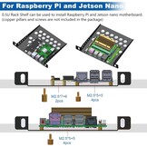 GeeekPi DeskPi RackMate TT Mini Serverkast voor Mini PC, Netwerk, Servers, Audio- en Videoapparatuur