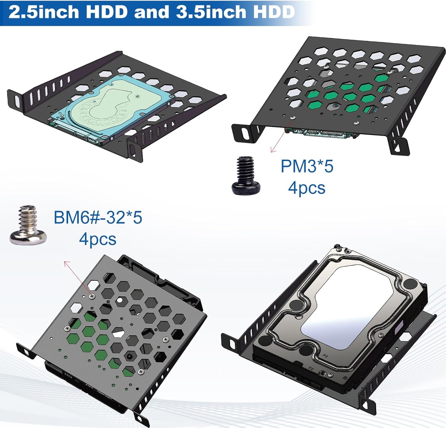 GeeekPi DeskPi RackMate TT Mini Serverkast voor Mini PC, Netwerk, Servers, Audio- en Videoapparatuur