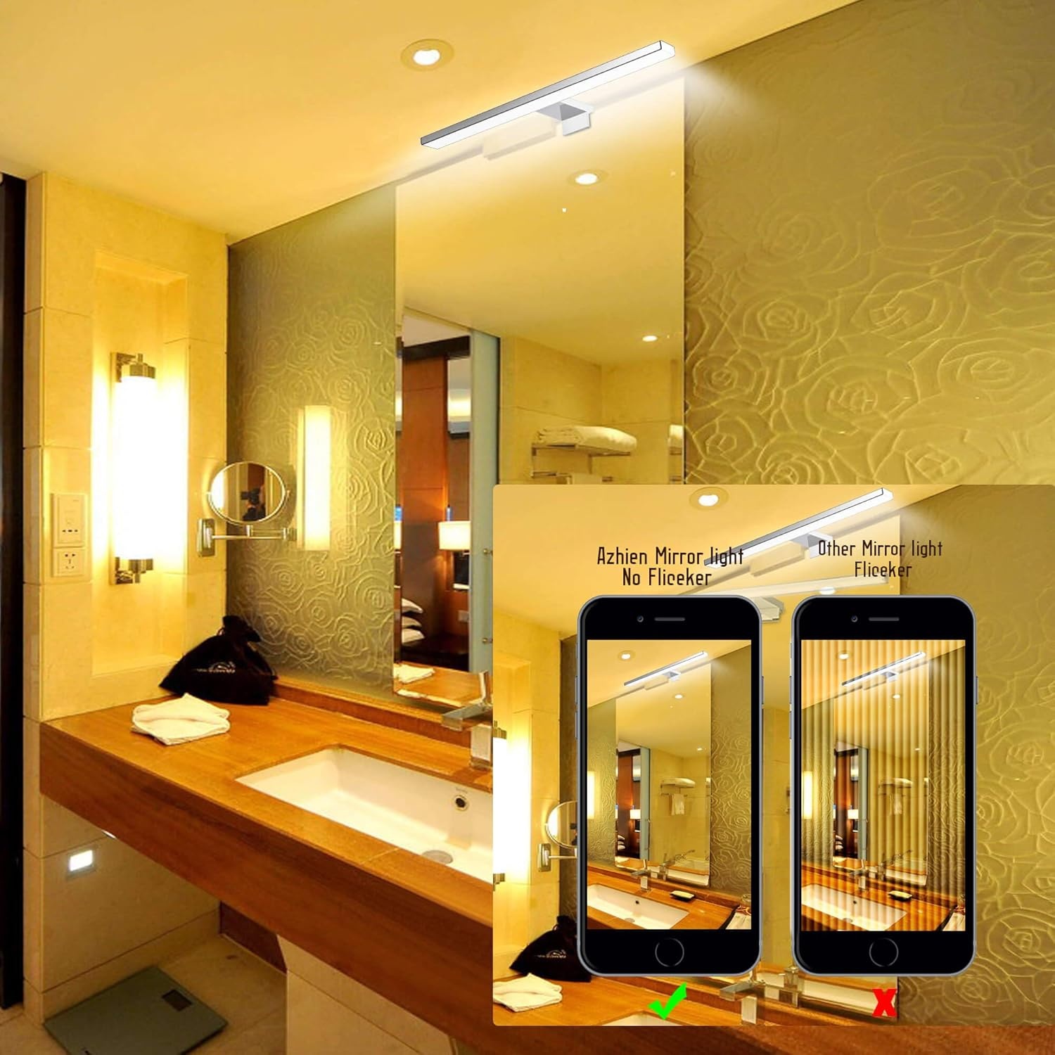 LED Badkamerspiegellamp 40cm Koelwit - 33% Korting!