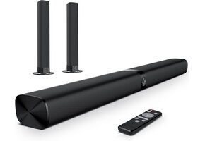 Soundbar voor TV/PC/Beamer - Deelbaar 2-in-1 Stereo met 3 EQ Modi & Bluetooth 5.3