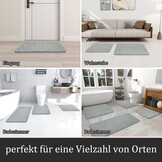 5-delige Badmatten Set Lichtgrijs - Memory Foam, Antislip