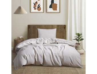 100% Linnen Dekbedovertrekset Stonewashed Linnenkleur 2-delig - 35% Korting