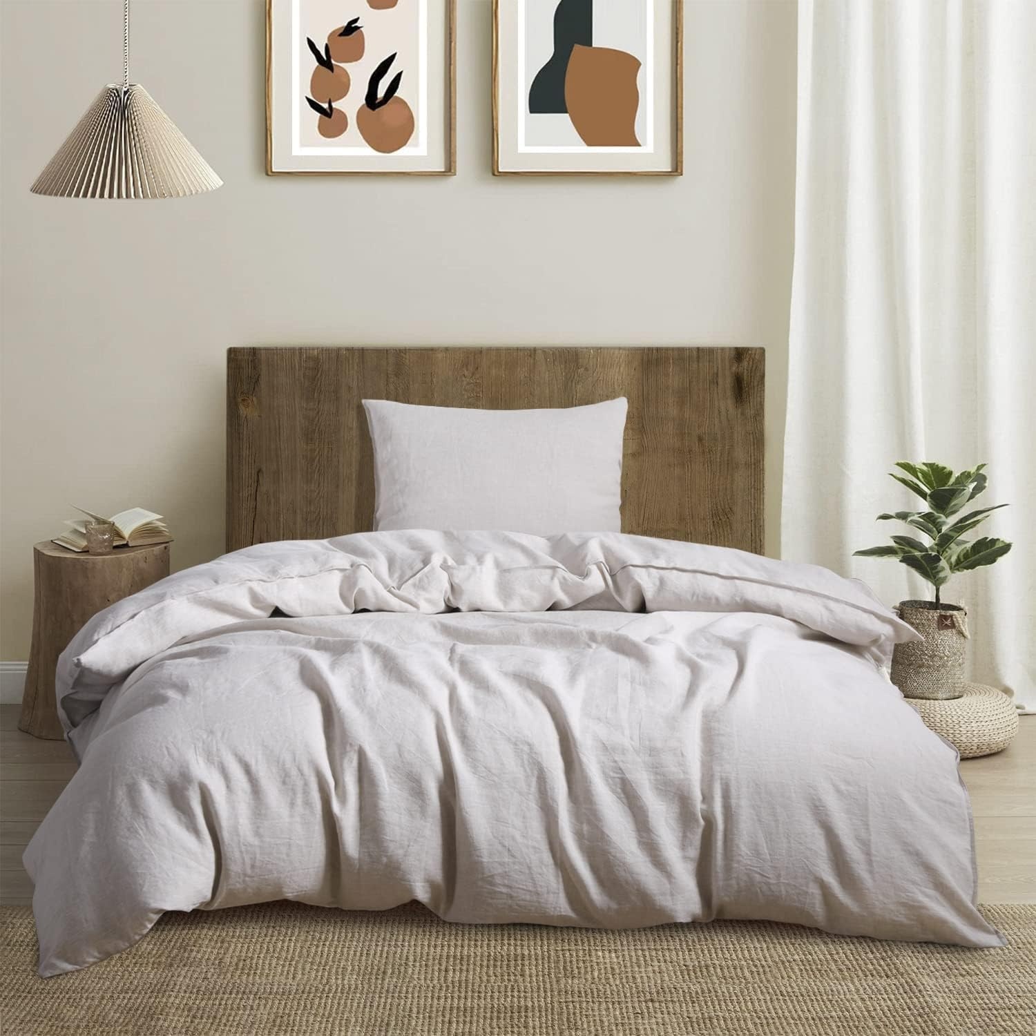 100% Linnen Dekbedovertrekset Stonewashed Linnenkleur 2-delig - 35% Korting