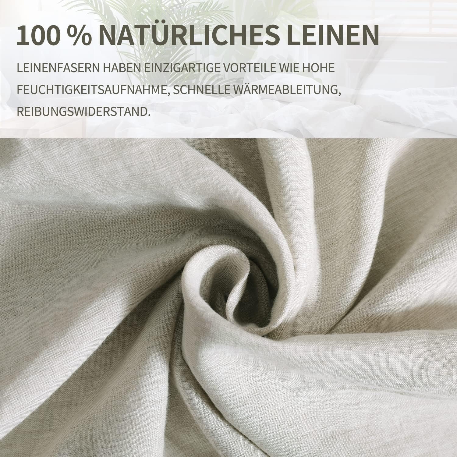 100% Linnen Dekbedovertrekset Stonewashed Linnenkleur 2-delig - 35% Korting