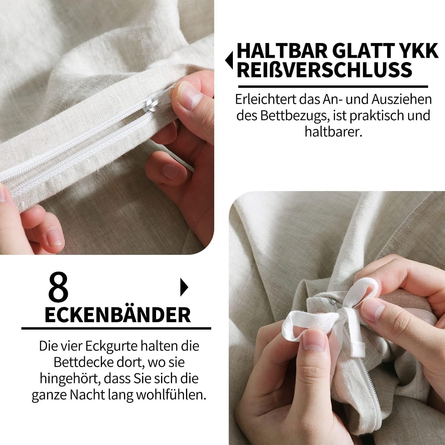 100% Linnen Dekbedovertrekset Stonewashed Linnenkleur 2-delig - 35% Korting