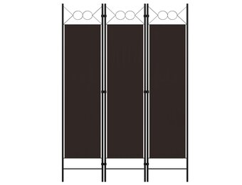 Kamerscherm 120x180cm Bruin - 3 Panelen, 33% Korting