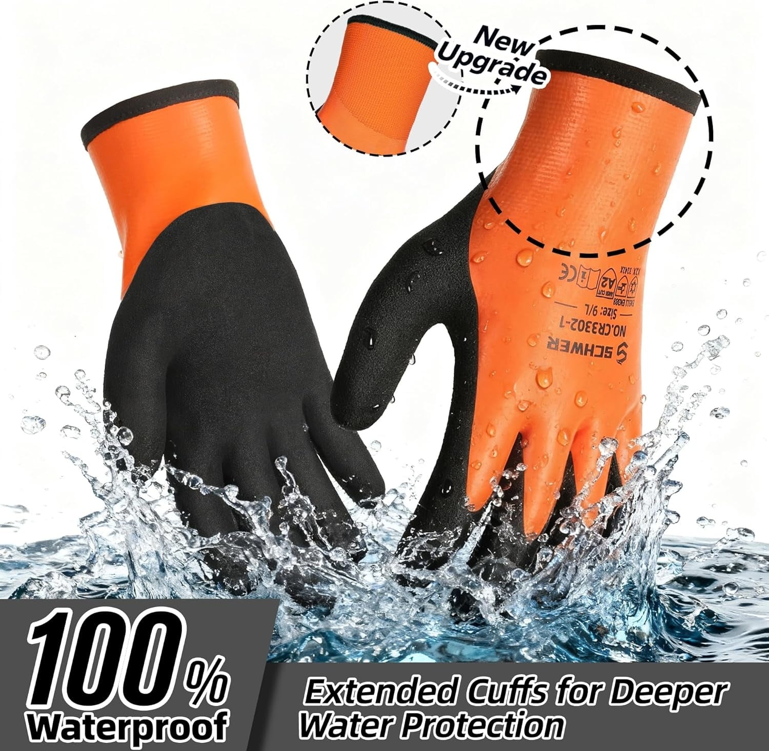 Waterdichte Vrieshandschoenen (2 paar) Maat M - 73% Korting!