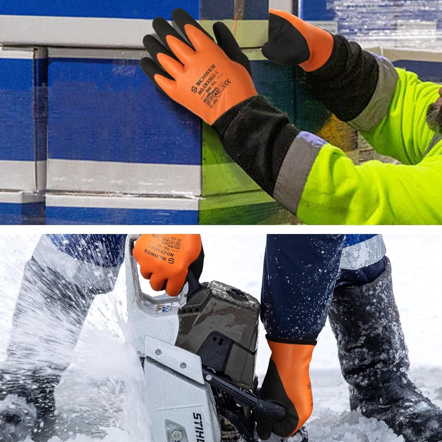 Waterdichte Vrieshandschoenen (2 paar) Maat M - 73% Korting!