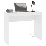 Wit Bureau Bewerkt Hout 90x40x72 cm - 33% Korting!