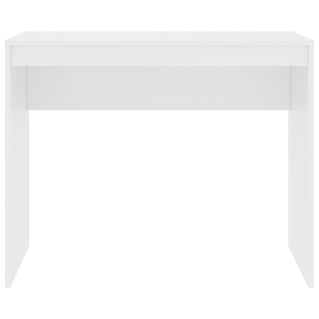 Wit Bureau Bewerkt Hout 90x40x72 cm - 33% Korting!
