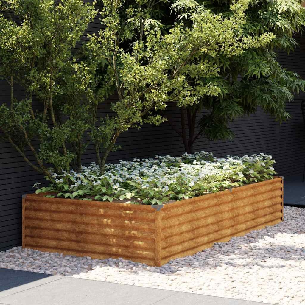 Verhoogde Plantenbak Cortenstaal 195x100x36 cm - 34% Korting!