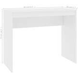 Wit Bureau Bewerkt Hout 90x40x72 cm - 33% Korting!