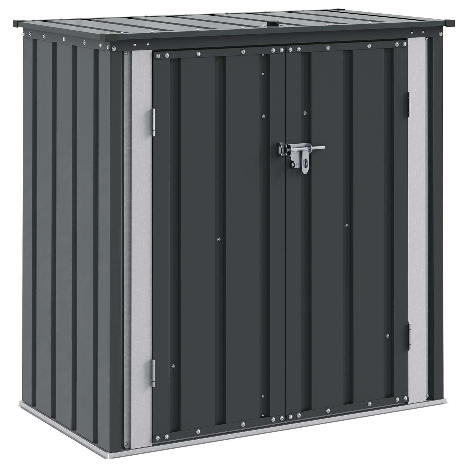 VidaXL Tuinopbergbox Zwart - 101,5x57x100,5 cm Staal - 34% Korting