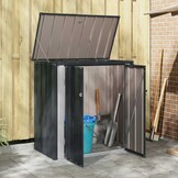 VidaXL Tuinopbergbox Zwart - 101,5x57x100,5 cm Staal - 34% Korting