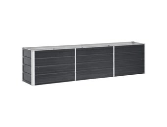 Verhoogde Plantenbak 240x40x45 cm - Antraciet Staal - 57% Korting!