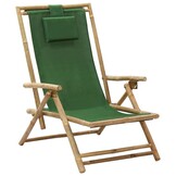Verstelbare Relaxstoel Bamboe Groen - 34% Korting