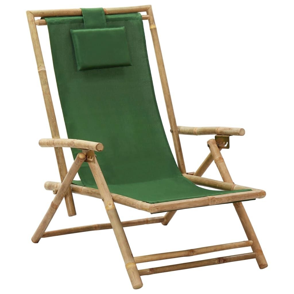 Verstelbare Relaxstoel Bamboe Groen - 34% Korting