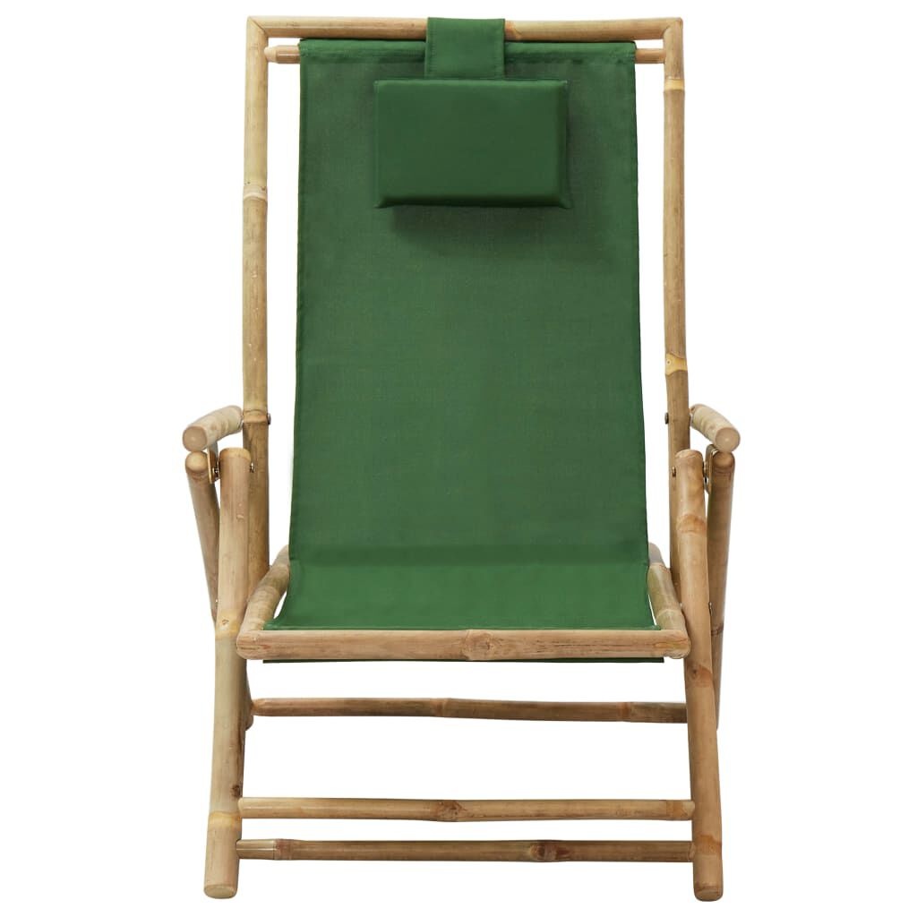 Verstelbare Relaxstoel Bamboe Groen - 34% Korting