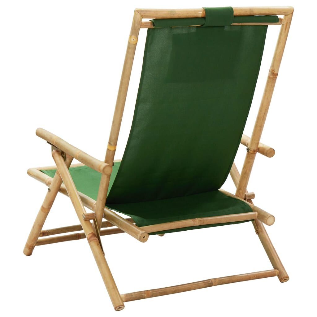 Verstelbare Relaxstoel Bamboe Groen - 34% Korting