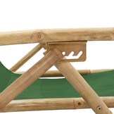 Verstelbare Relaxstoel Bamboe Groen - 34% Korting