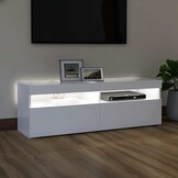 TV-meubel met LED-verlichting 120cm Wit - 34% Korting