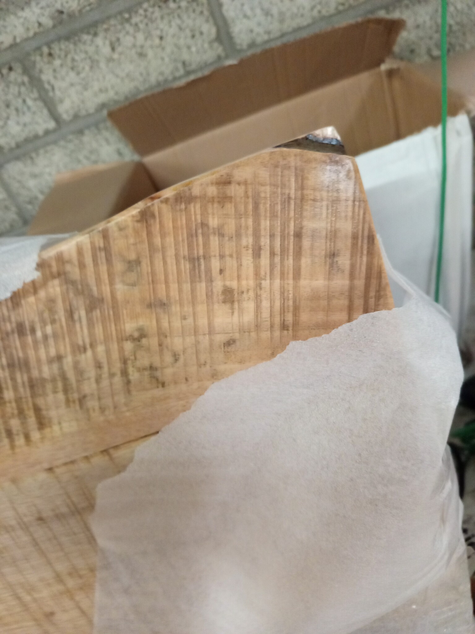 Tafelblad Mangohout met Natuurlijke Rand 120x40x3.8cm - 59% Korting