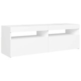 TV-meubel met LED-verlichting 120cm Wit - 34% Korting